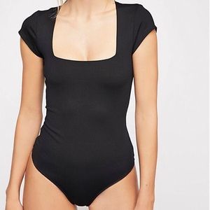 NWT Free People Square Eyes Thong Bodysuit
